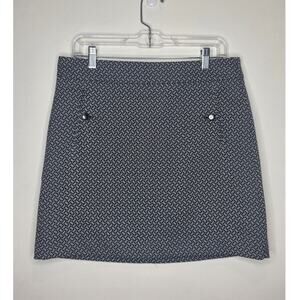 Ann Taylor Loft black white skirt with front pockets - 8